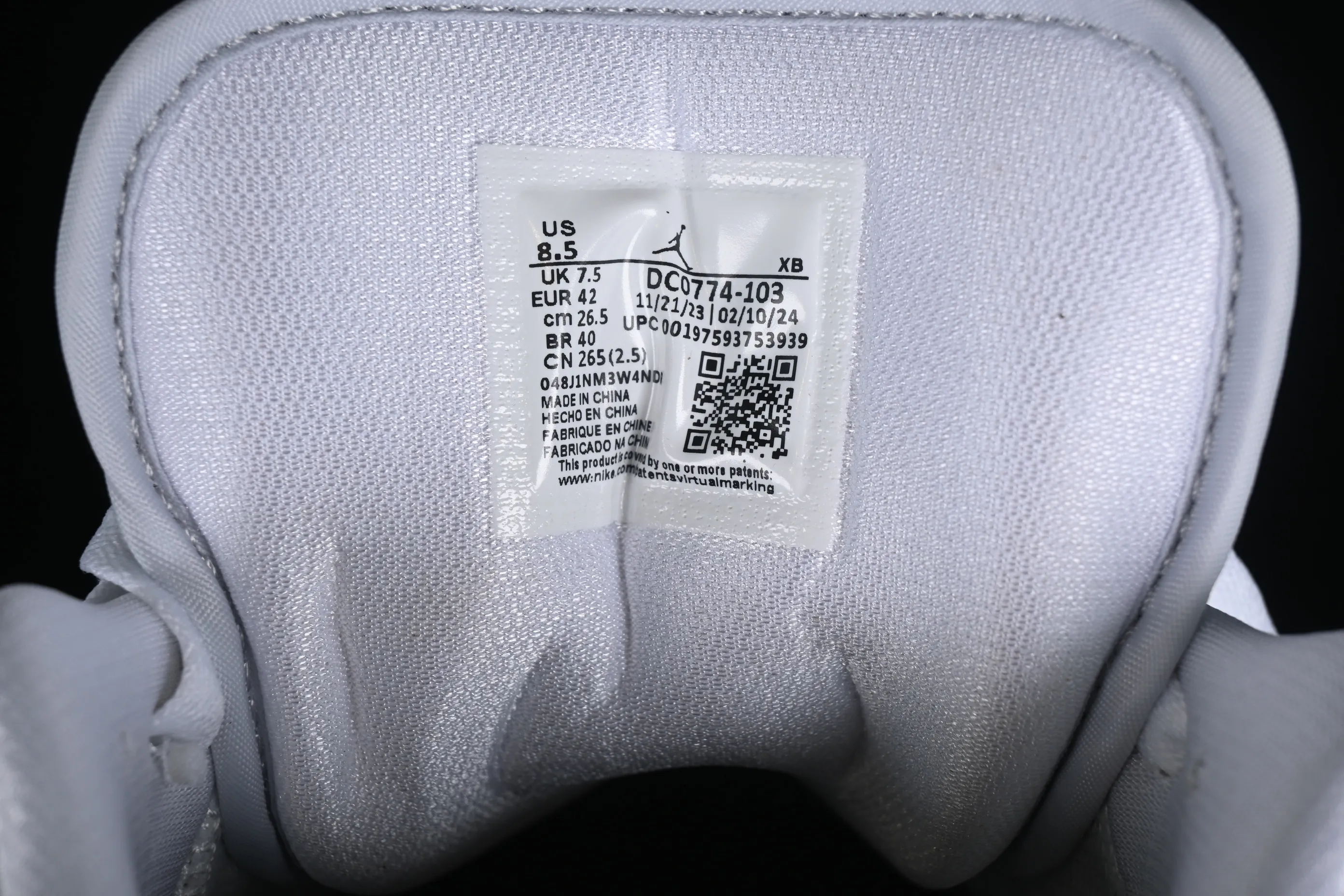 All categories Air Jordan Jordan series basketball shoes Air Jordan 1 Low Air Jordan 1 Low AJ1 Joe 1 white gray low-top cultural basketball shoes DC0774-103